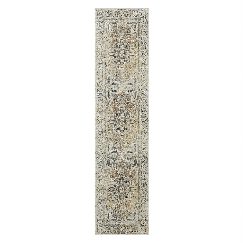 Mohawk Home Theodora Floral Indoor Polyester Runner Rug, Anthracite, 2' x 10'