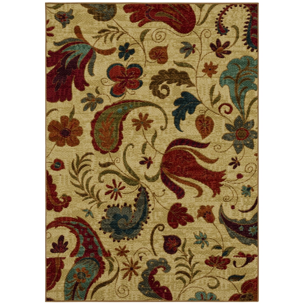 Mohawk Home Tropical Acres Paisley Floral Nylon Area Rug Multi 1' 8 x 6 ...