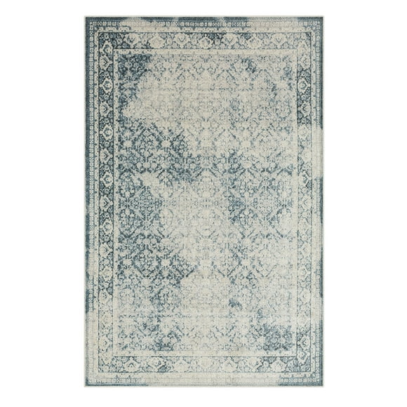 Mohawk Home Vulcan Geometric Indoor Polyester Area Rug, Blue, 3'11" x 6'