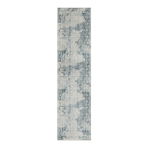 Mohawk Home Vulcan Geometric Indoor Polyester Runner Rug, Blue, 2' x 8'