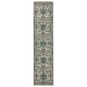 Mohawk Home Warrens Indoor Floral Area Rug, Blue, 111 x 3