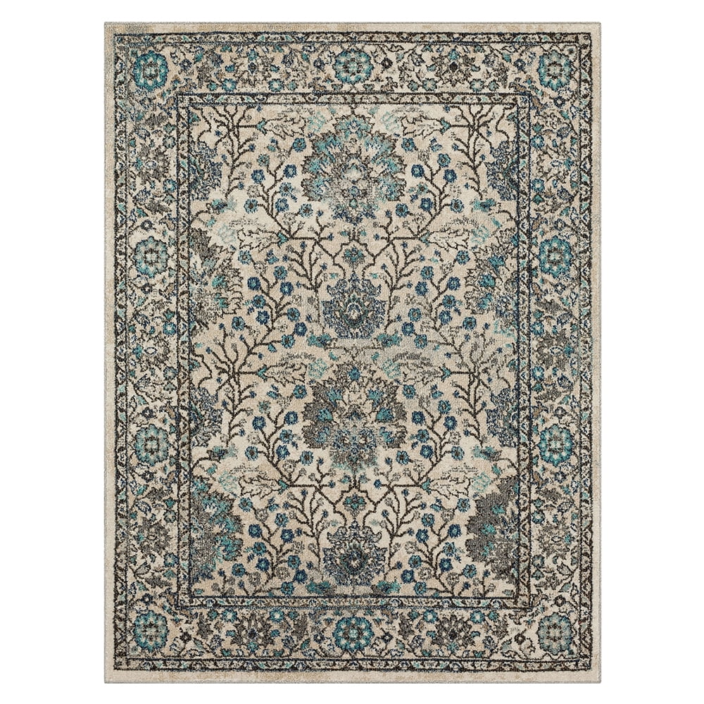 Mohawk Home Warrens Indoor Floral Area Rug, Blue, 3'11" x 6'