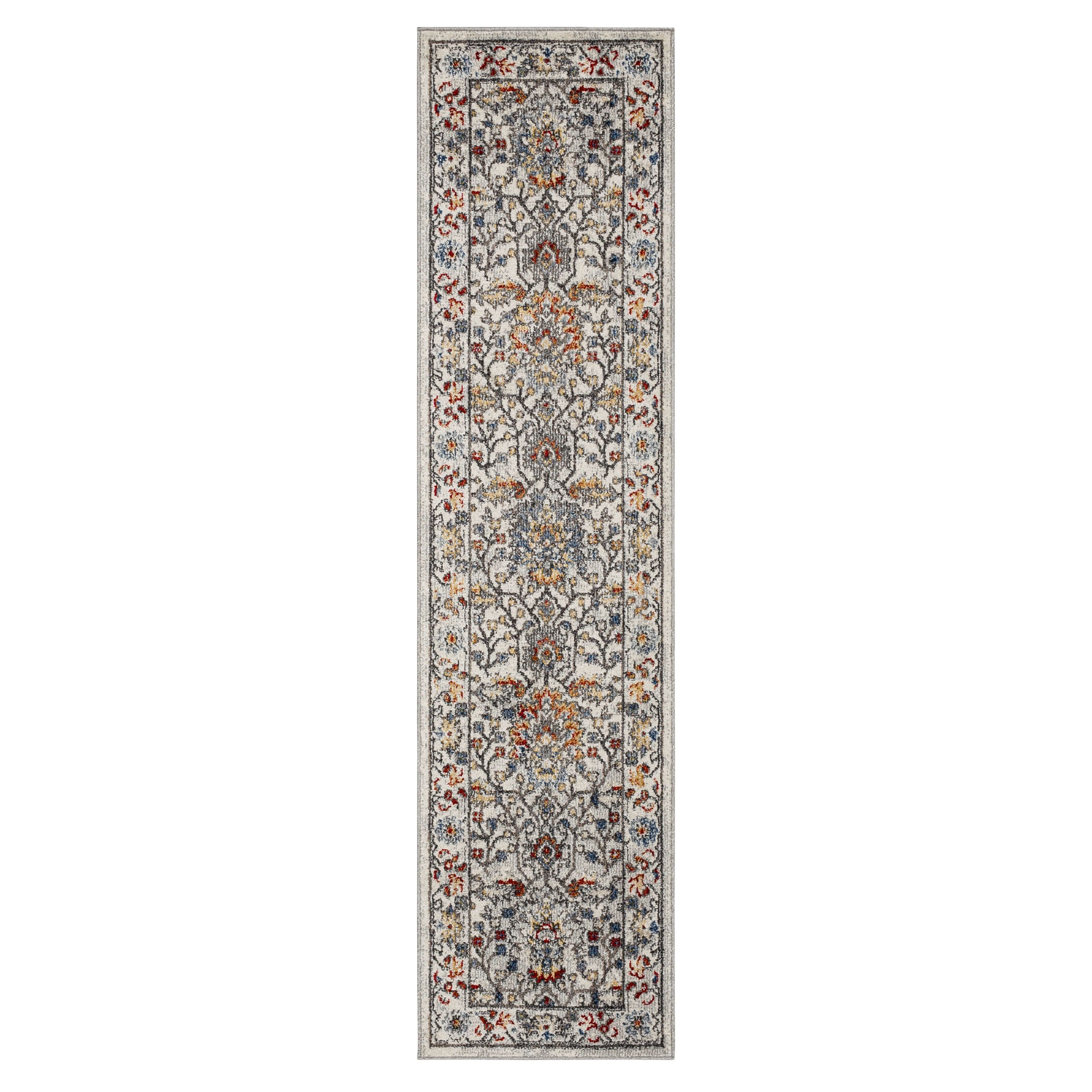 Mohawk Home Warrens Indoor Floral Area Rug, Grey, 1' 11" x 10'