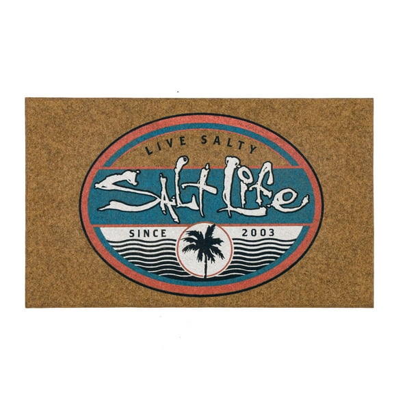 Mohawk Home Wavy Days All Weather Low Pile Moisture Absorbant Doormat, Tan, 18" x 30"