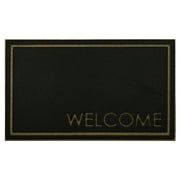 Mohawk Home Welcome Polyester Doormat in Black, 18 x 30