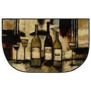 Mohawk Home Wine And Glasses, Brown, Kitchen Mat, 1' 6" x 2' 6"