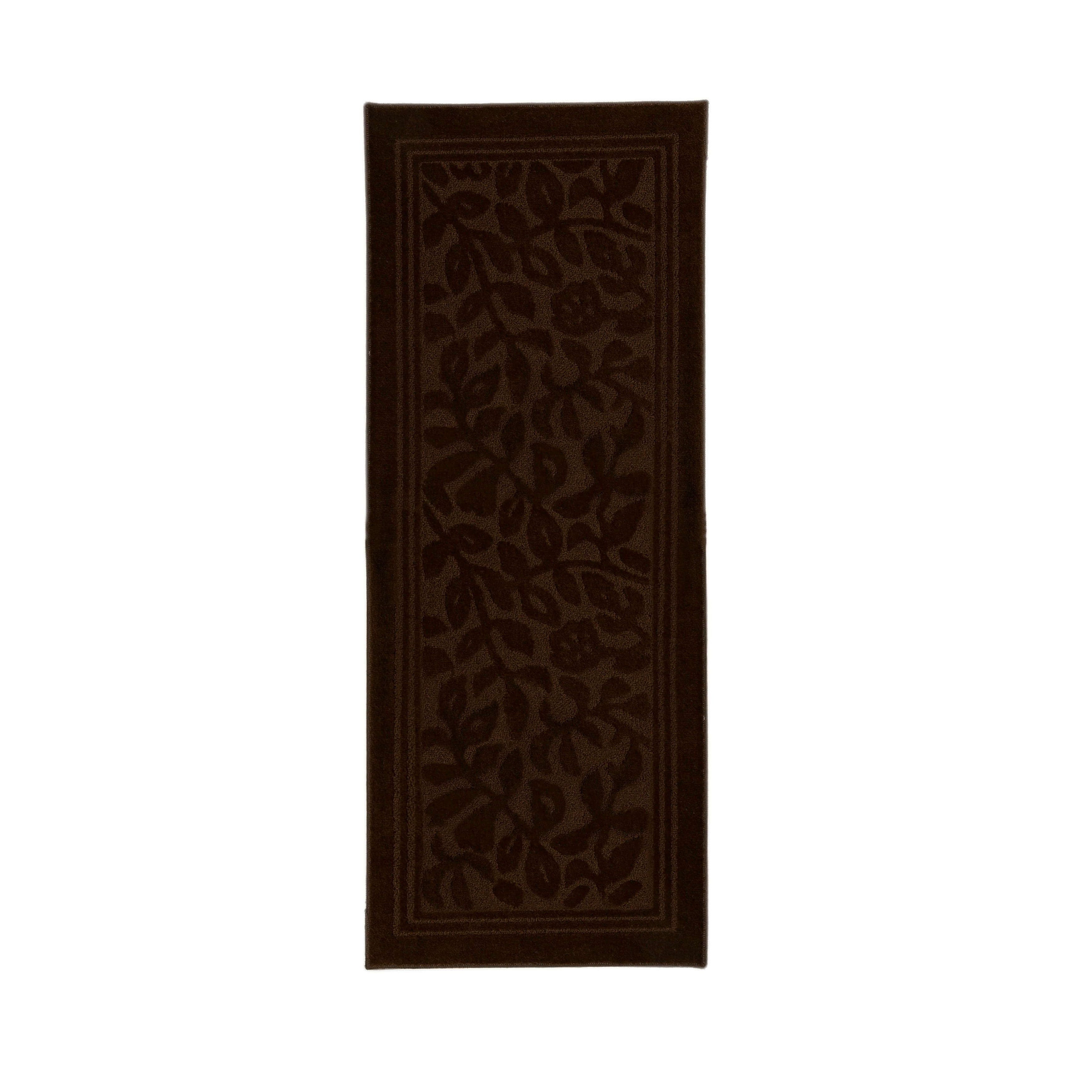 Mohawk Home Wisteria Floral Polyester Indoor Runner Rug, Chocolate, 2
