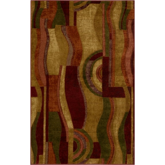 Mohawk Home Picasso Wine Low Pile Non-Slip Stain/Fade Resistant Indoor Area Rug, 7' 6" x 10'