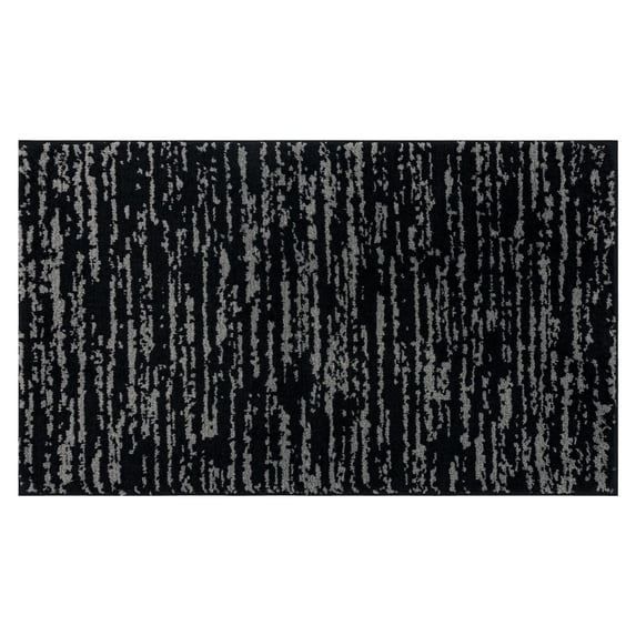Mohawk Nimbus Bath Mat Soft Absorbent Quick Dry Machine Washable Non-Slip Bathroom Mat, Black/Pewter, 24" x 40"