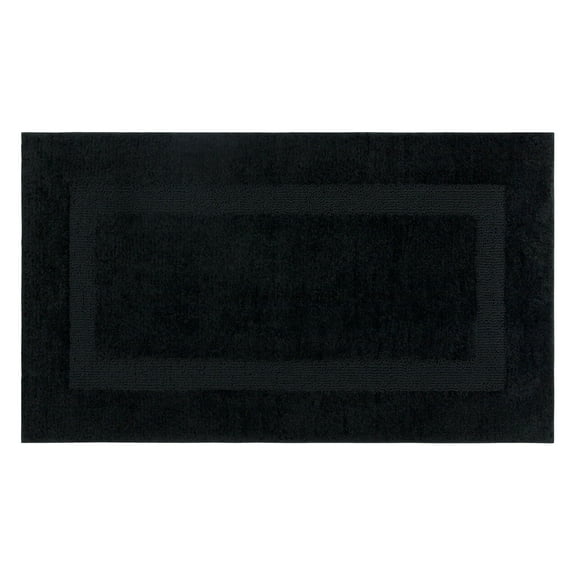 Mohawk Prestige Bath Mat Soft Absorbent Quick Dry Machine Washable Non-Slip Bathroom Mat, Black, 20" x 34"