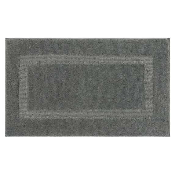 Mohawk Prestige Bath Mat Soft Absorbent Quick Dry Machine Washable Non-Slip Bathroom Mat, Pewter, 20" x 34"
