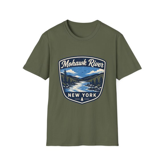 Mohawk River Scenic New York Landscape Graphic T-Shirt