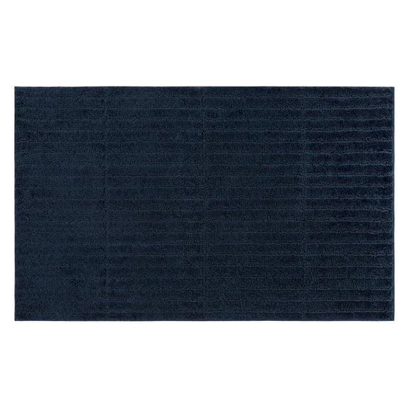 Mohawk Sanctuary Bath Mat Soft Absorbent Quick Dry Machine Washable Non-Slip Bathroom Mat, Indigo, 24" x 40"