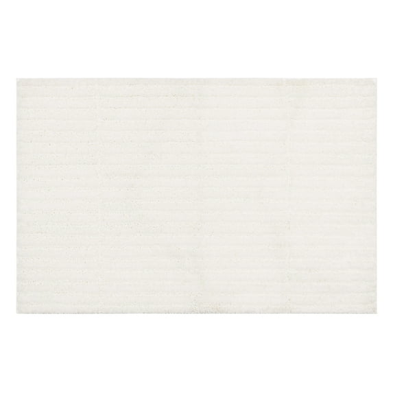 Mohawk Sanctuary Bath Mat Soft Absorbent Quick Dry Machine Washable Non-Slip Bathroom Mat, White, 17" x 24"