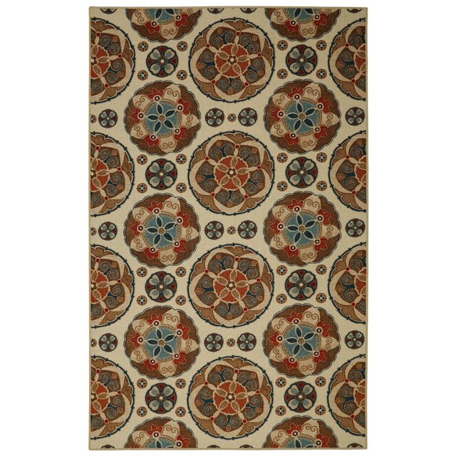 Mohawk Soho Area Rug 12608 416 Multi Rings Petals