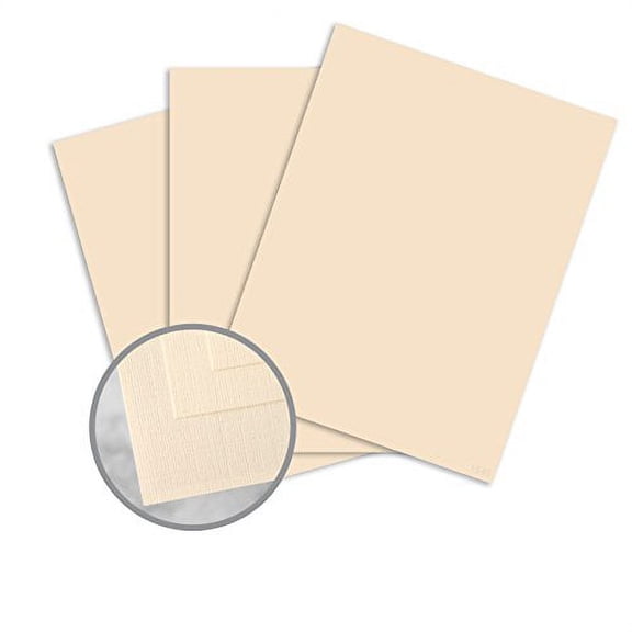 Mohawk Via Linen Paper Size 8.5 x 11 on 24w / 90gsm 50 Sheets per Pack (Cream White)