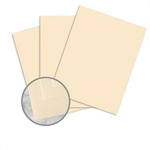 Mohawk Via Linen Paper Size 8.5 x 11 on 24w / 90gsm 50 Sheets per Pack (Ivory)