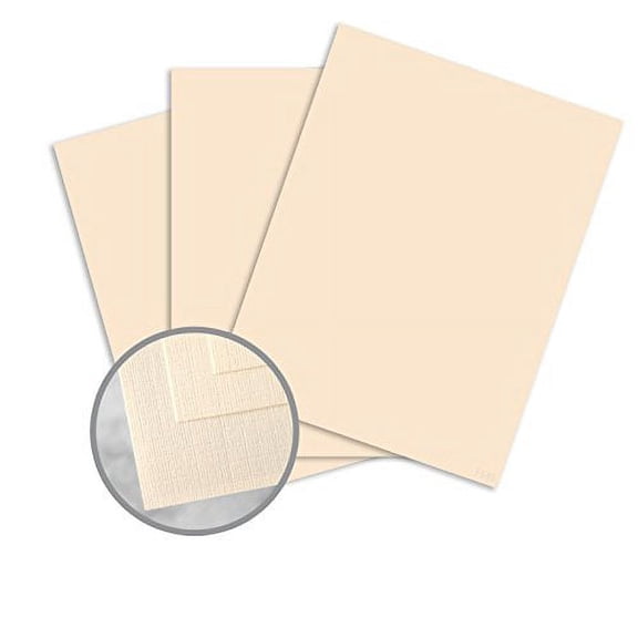 Mohawk Via Linen Paper Size 8.5 x 11 on 24w / 90gsm 50 Sheets per Pack (Natural)