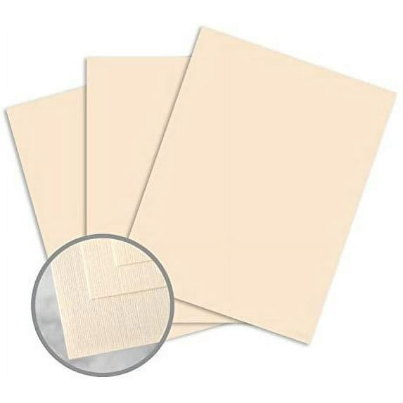 Mohawk Via Linen Paper Size 8.5 x 11 on 24w / 90gsm 50 Sheets per Pack (Natural)