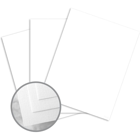 Mohawk Via Linen Paper Size 8.5 x 11 on 24w / 90gsm 50 Sheets per pack (Bright White)
