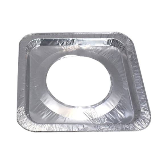 Mohdy 10 Pcs Square aluminum Foil Square Stove Burner Covers Disposable Heavy Thick Quality Bib Liners Drip Pans Gas Range top Protectors Range accessories