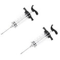 thumbnail image 1 of Mohdy 2pcs (50Ml) NeedleFilled Syringe (Black)Meat 1 O Plastic Marinade Turkey Kit 2 Marinade Needles for Bbq Grill,FoodGrade Material,BpaFree,NonToxic,Odorless,Safe for Food Contact,Easy, 1 of 9