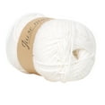 thumbnail image 1 of Mohdy 5-Ply Milk Cotton Yarn for Diy Crafts, 01 Pure White, Wood Woolen Needle, 1X Ball of Yarn, Cotton Wool 5 Strands of Milk Cotton Diy Wool Hat Scarf Line Children, Soft Texture, 1 of 2