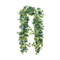 Mohdy Artificial Green Eucalyptus Plant Eucalyptus Leaves Vine A,Artificial Garland Artificial Greenery Vine for Wedding Arch Table Centerpieces Fireplace & Wall Decor Vines Garland for & Home Décor