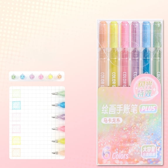 Mohdy Artistic Creation Pens, Art Supplies Set, Glitter Gel Pen Set Color Pens Smooth Rollerball Tip Metallic Sparkly Gel Pens for Coloring 5Ml H