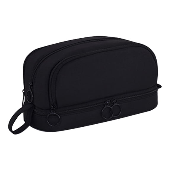Mohdy Back-To-S-Chool,, Black Pencil Case with Four Windows, 22*12 Cm, a Pencil Case, Black