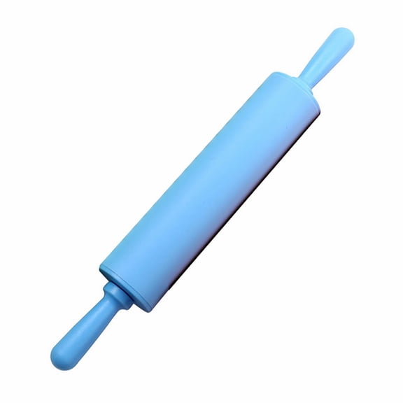 Mohdy Blue Silicone Rolling Pin,Silicone Rolling Pins for Baking Non Stick Rolling Pin Small Roller Pins for Dough Pizza Fondant Kitchen,Ergonomic Grip,Perfect for Home Bakers & Professional Use