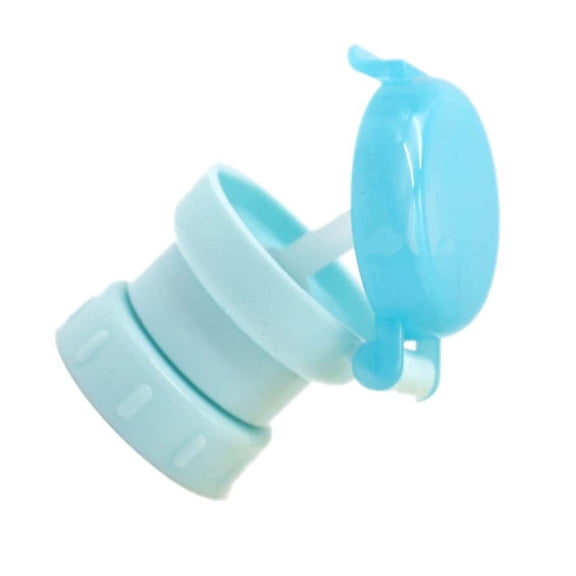 Mohdy Bottle Cap Conversion, Plastic Kitchen Suction Tubes , 1 Blue Body, Blue Cap Bottle Neck Conversion Cap, Childrens Anti Spill Water Bottle Cap with Tip 1 Count Reusable Beverage Bottle