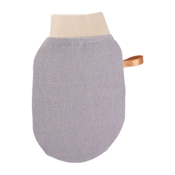 Mohdy Gray Bath Gloves, Polyester Ice Silk Bath Scrubber, 1 Bath Scrub Glove, Exfoliating Glove Deep Glow Exfoliating Glove Body Scrub for Smooth Skin Spa Quality Exfoliation for All Skin Ty