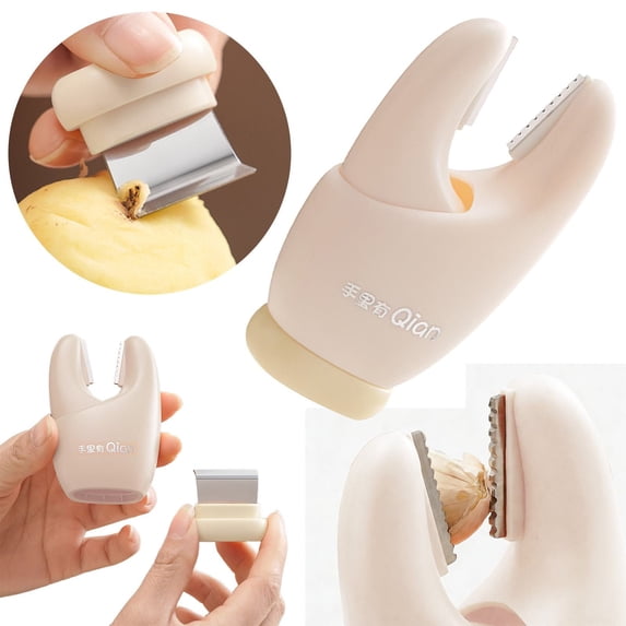Mohdy Household Garlic Peeler, Garlic Peeler Hand Protector, 2 In 1 Garlic Peeler Multipurpose Garlic