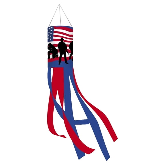 Mohdy Independence Day 100 Cloth, E Householdd Hanging, 4Th of July Decorations 40 Inch American Windsock Wind Socks for Outside Patriotic Memorial Day Decor American Flag Usa Windsock With