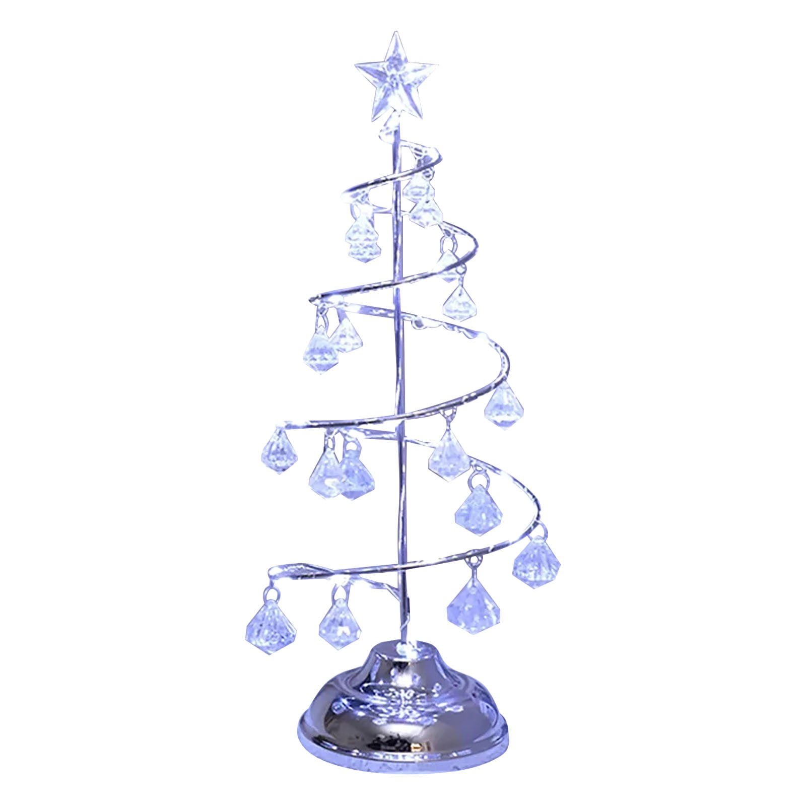 Led Tabletop Tree Mohdy Luminous Crystal Christmas Tree,Pre-Lit Led Tabletop Tree with ...