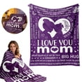 thumbnail image 1 of Mohdy Soft Flannel Mom Throw Blanket, Loving Mothers Day Keepsake Gift, Warm Cozy Blanket for Couch Bed, Birthday Gift for Mom, 1 of 8