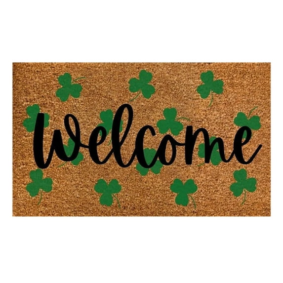 Mohdy St,Patrick's Day Mat C,Irish Day Floor Mats Holiday Mats Welcome Door Mats Polyester Door Mats,St. Patrick's Day Welcome Door Mat,Irish Holiday Floor Mat Polyester Indoor Outdoor Decor
