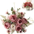 thumbnail image 1 of Mohdy Uv Resistant Artificial Flowers， Durable Artificial Flowers， Peony Artificial Flower Arrangement-Realistic Bouquet for Vase, Table Centerpiece & Wedding Decor, 1 of 9