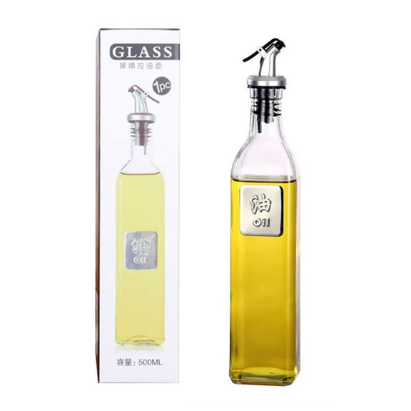 Mohdy Wholesale Kitchen Oil Bottles,500Ml Glass Bottles,Soy Sauce Bottles,Vinegar Bottles,Transparent Oil Bottles,With Packaging Boxes,Cooking Seasoning Oil Glass Storage Bottles for Oil Vinegar