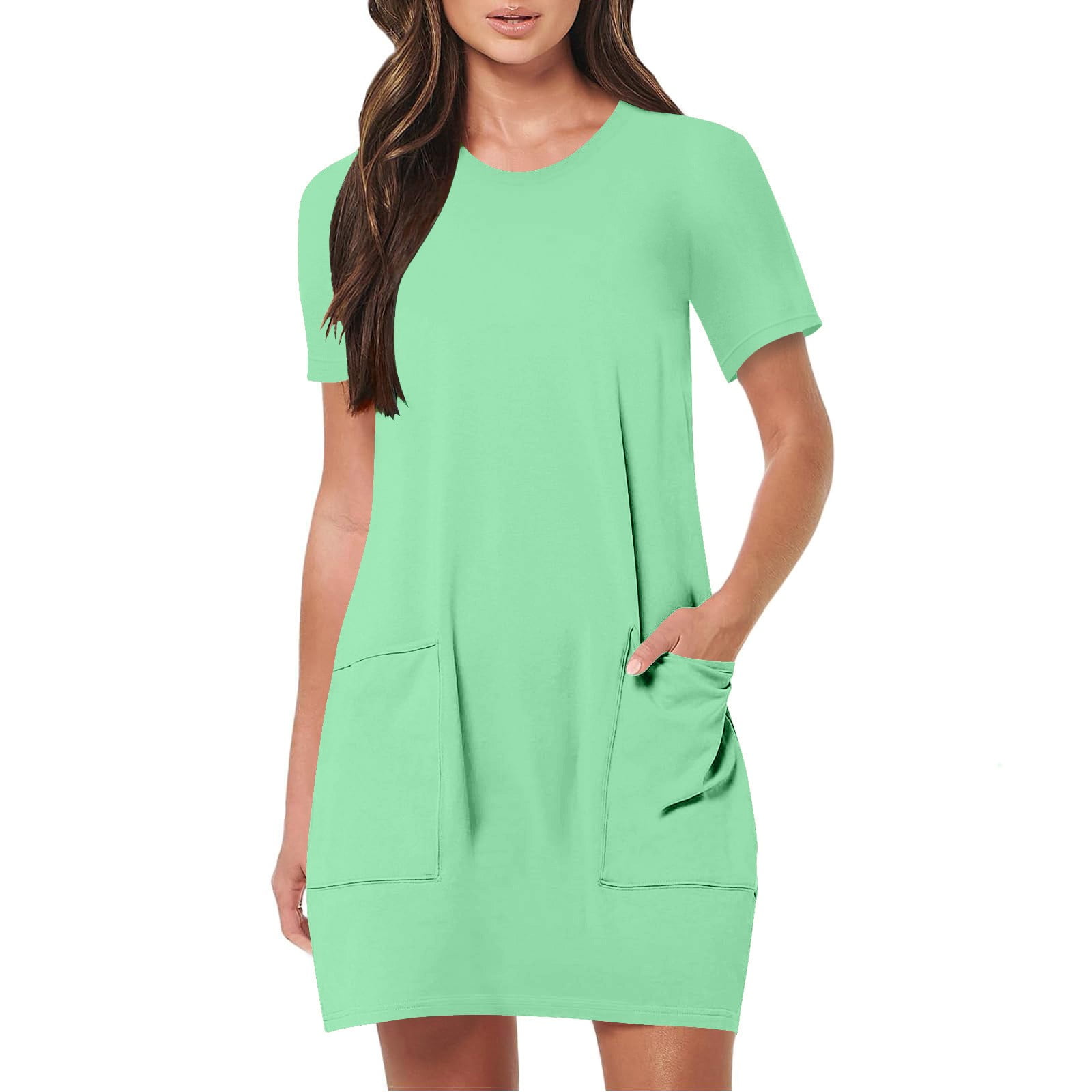 Mint green t shirt dress 2025