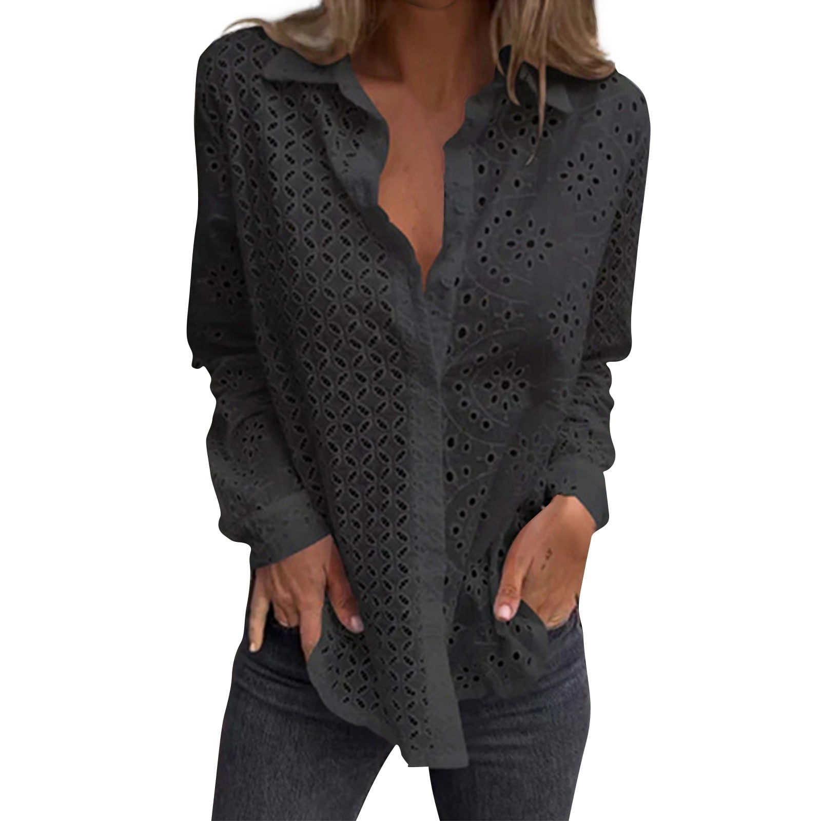 Crochet retailer Button Down Blouse