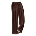 thumbnail image 1 of Mohiass Flannel Pajama Pants Women Casual Pj Pants Winter Drawstring Fuzzy Pajama Pants with Pockets Light Brown XS, 1 of 5