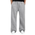 thumbnail image 1 of Mohiass Mens Baggy Sweatpants Big and Tall Fleece Open Bottom Joggers Pants Casual Athletic Lounge Wide Leg Trousers with Pockets Light Gray L, 1 of 4