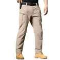 thumbnail image 1 of Mohiass Mens Work Pants Stretch Flex Ripstop Tactical Waterproof Pants with Multi Pockets Relaxed Fit Lightweight Cargo Pant Khaki M, 1 of 5