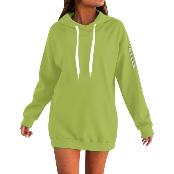 Mohiass Oversized Hoodies for Women Casual Fleece Pullover Tops 2025 Fall Winter Sweatshirt Long Sleeve Hoodies Light Green S