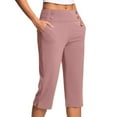 thumbnail image 1 of Mohiass Summer Crop Pants Womens Capri Pants Womens Capris for Stretch Crop Pants for Women Pink 2XL, 1 of 8