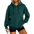 thumbnail image 1 of Mohiass Pullover Hoodies for Women Oversized Fall Trendy 2025 Hooded Sweatshirts Drawstring Fleece Lined Preppy Clothes Army Green S, 1 of 5