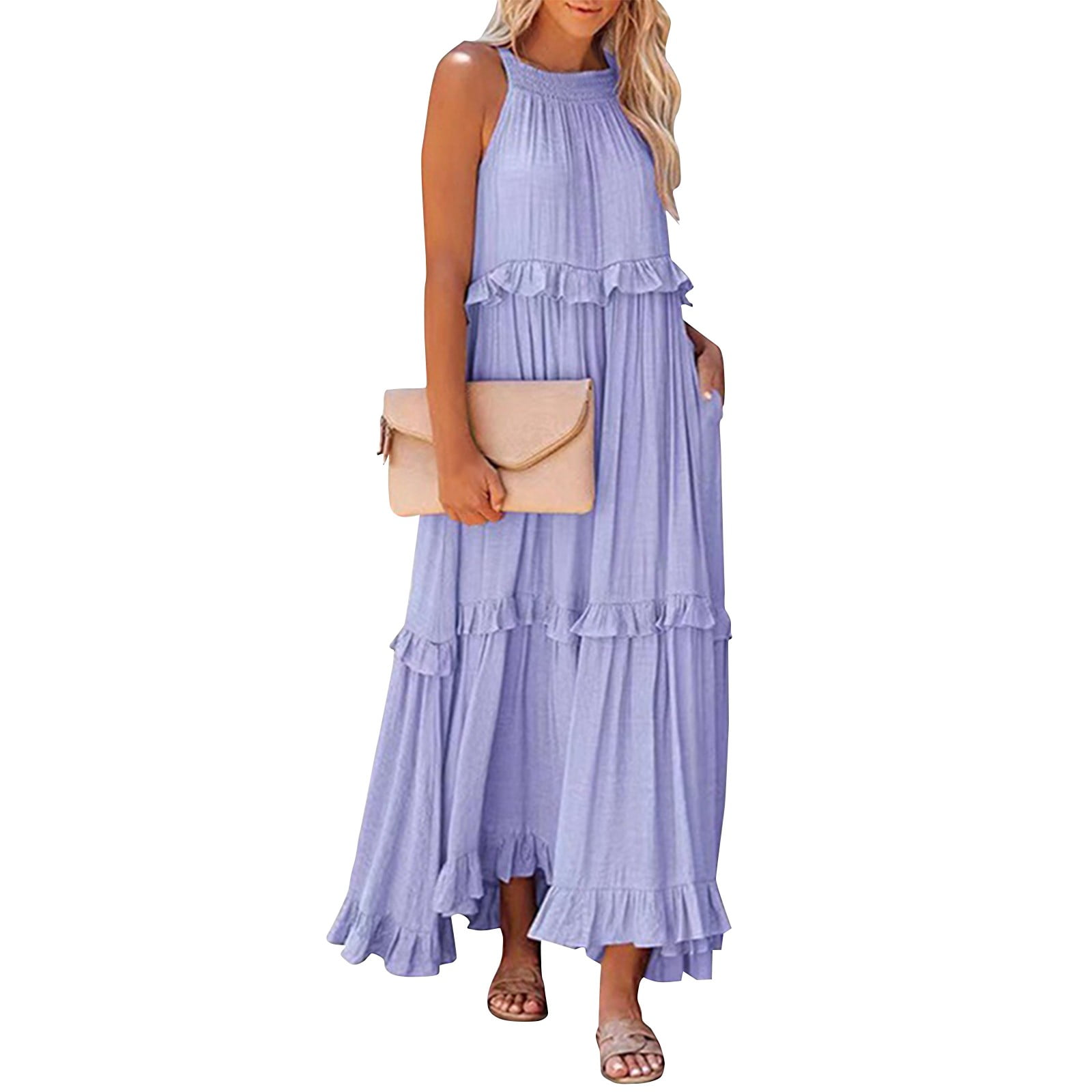open lace back dress BABARONI Halter Chiffon with Gold Appliqued Dress-Vintage Mauve, Vintage Mauve / US0 main image 0