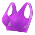 thumbnail image 1 of Mohiass Sports Bras for Women High Impact Seamless Comfort Breathable Brassiere Workout Gym Yoga Activewear Bras with Removable Pads Purple XL, 1 of 8